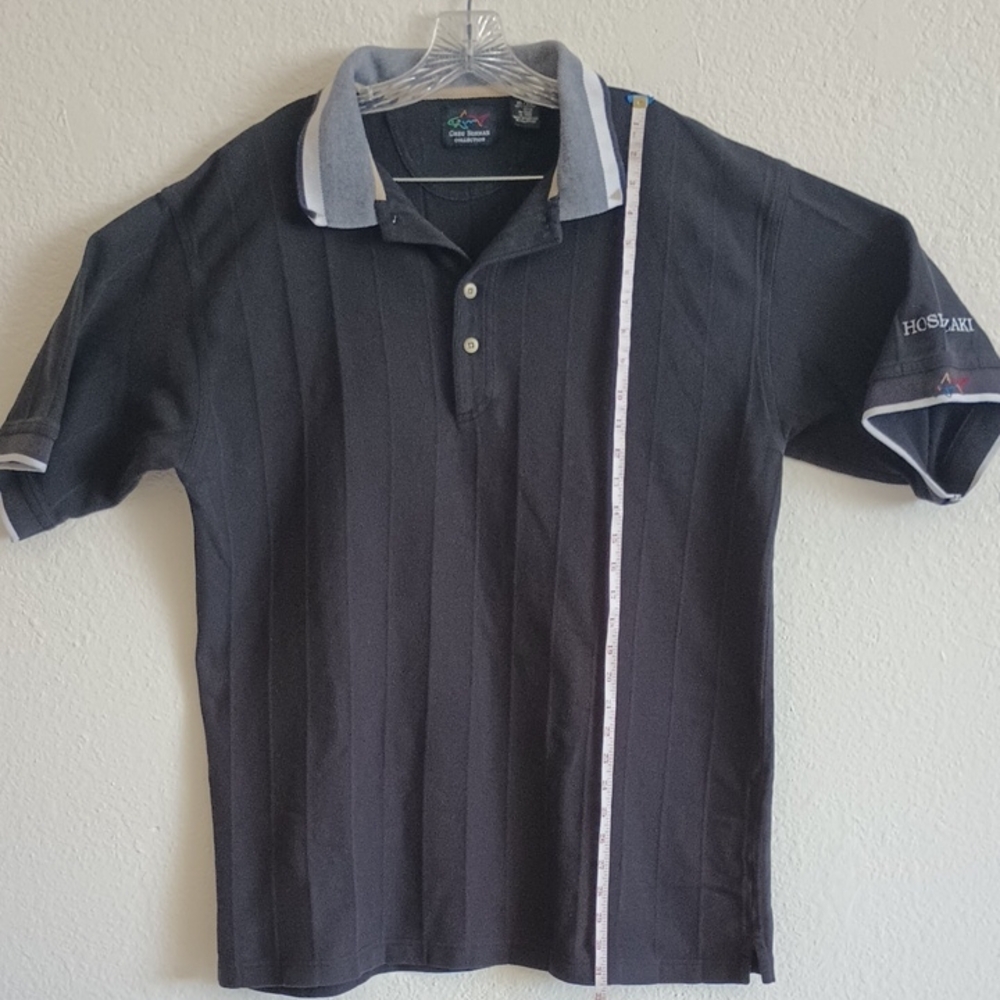 Greg Norman Collection Black Polo Shirt with Gray Accents Size Xl